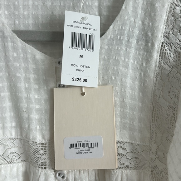 White Ruffled Button Down - Picture 3 of 4